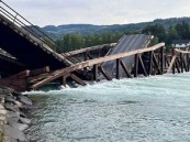 انهيار جسر للسكك الحديدية في النرويج جراء الفيضانات