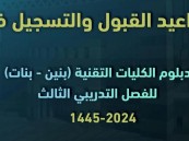 للفصل الثالث.. “التدريب التقني” يعلن مواعيد التقديم على الكليات والمعاهد