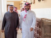 سمو ولي العهد يستقبل سمو رئيس دولة الإمارات العربية المتحدة