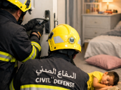 تدخل سريع خلال 5 دقائق فقط.. الدفاع المدني ينقذ طفلًا من موقف خطِر داخل منزله ببقيق