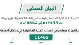 خلال أسبوع.. ضبط (11465) مخالفًا لأنظمة الإقامة والعمل وأمن الحدود