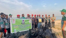 فريق بديع التطوعي يحتفل باليوم الوطني للبيئة على سواحل العقير