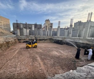 استكمال أعمال الحفر والإحلال لمشروع مسجد العوينة بالأحساء