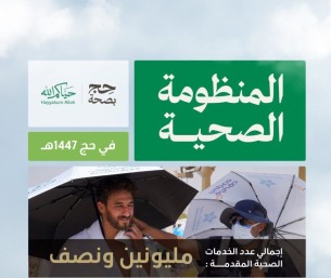 أكثر من 2.5 مليون خدمة صحية لضيوف الرحمن في حج 1447هـ