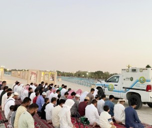  الأمر بالمعروف بالأحساء تُفعّل المصلى المتنقل في منتزه الملك عبدالله البيئي