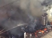 مشاهد مروعة لحريق ضخم في مدينة شارلوت الأمريكية