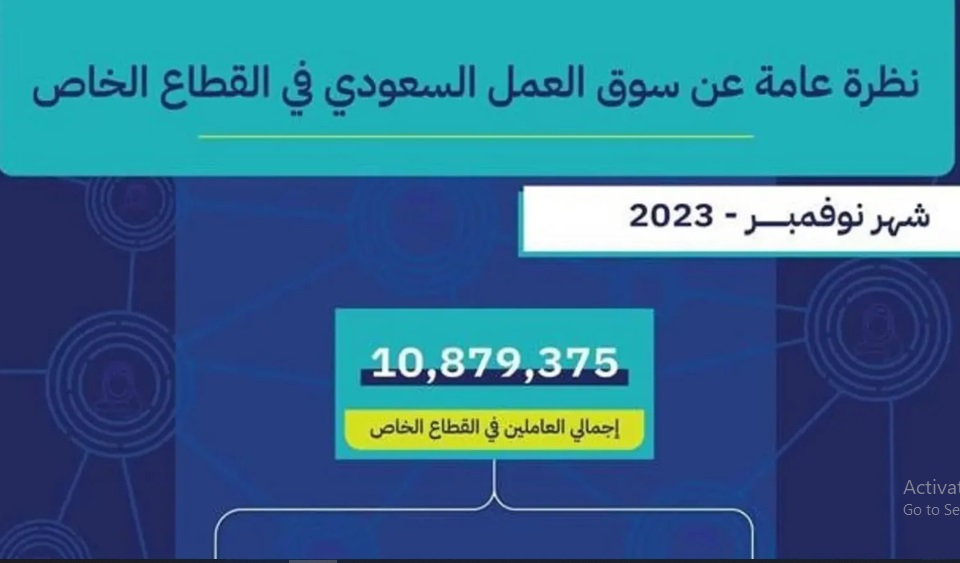 41 ألف سعودي ينضمون حديثًا للعمل بالقطاع الخاص خلال نوفمبر 2023م