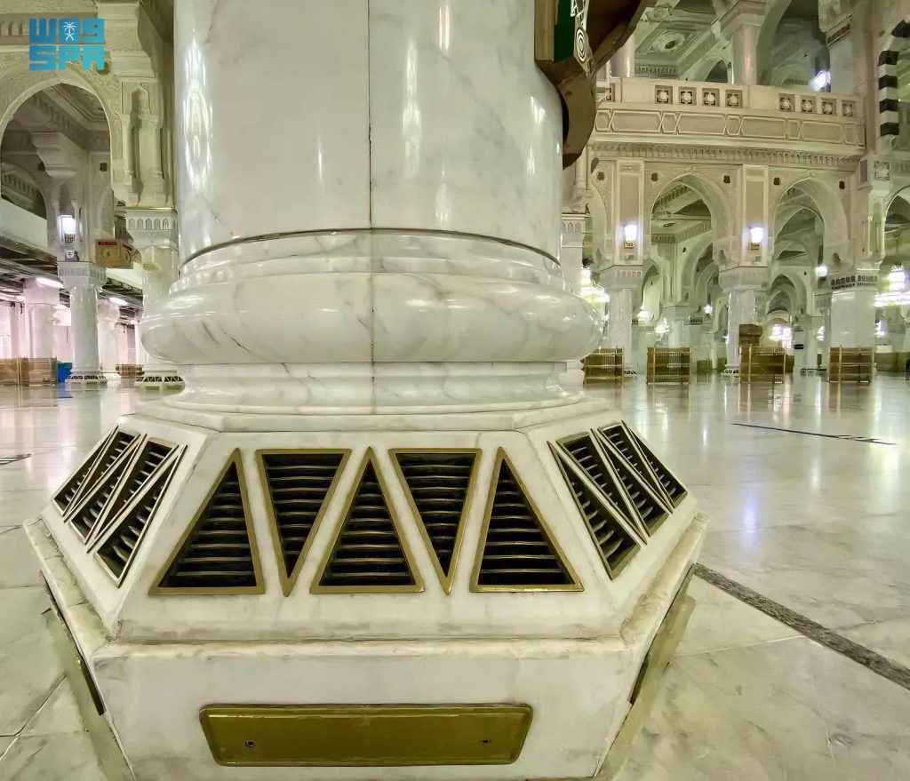 (9) مرات يوميًا.. تعقيم الهواء داخل المسجد الحرام بالأشعة فوق البنفسجية وتنقيته