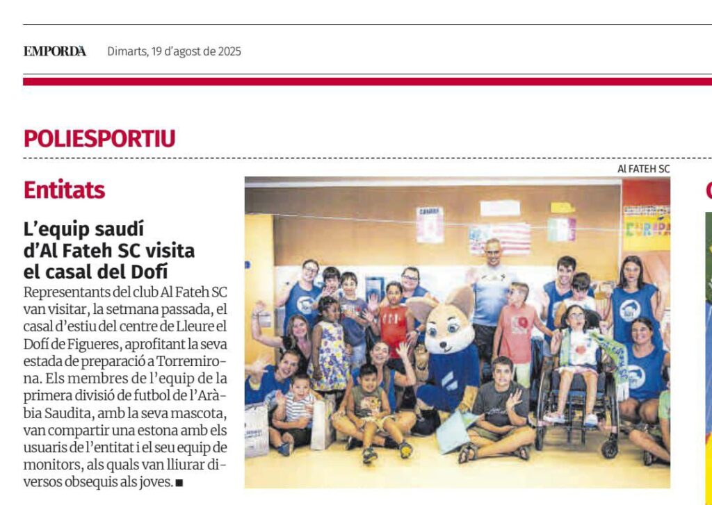 الصحف الإسبانية تتفاعل مع زيارة بعثة الفتح لأحد مراكز التربية الخاصة في فيغيراس