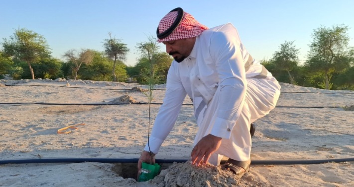100 volunteers participate in an initiative to increase green spaces in Al-Ahsa | Al-Waha News, a newspaper that monitors the pulse of Al-Ahsa moment by moment