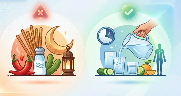 «الصحة» تحذر من الإفراط في المأكولات المالحة والحارة خلال رمضان