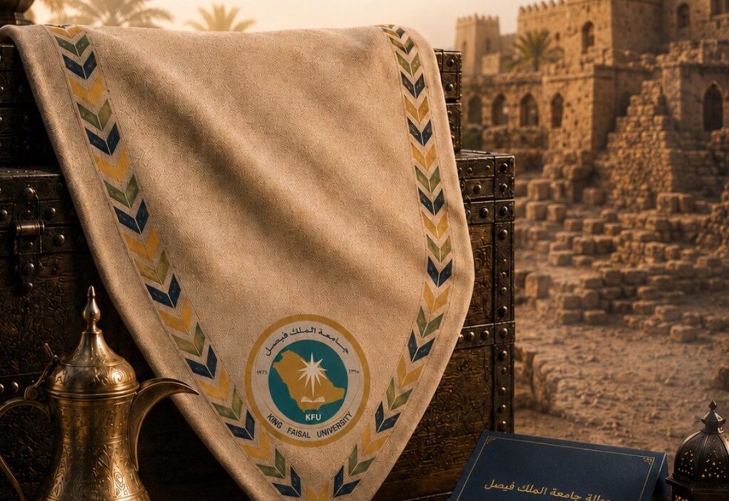 جامعة الملك فيصل تُطلق منديلها الرسمي بهوية مستلهمة من أصالة الأحساء