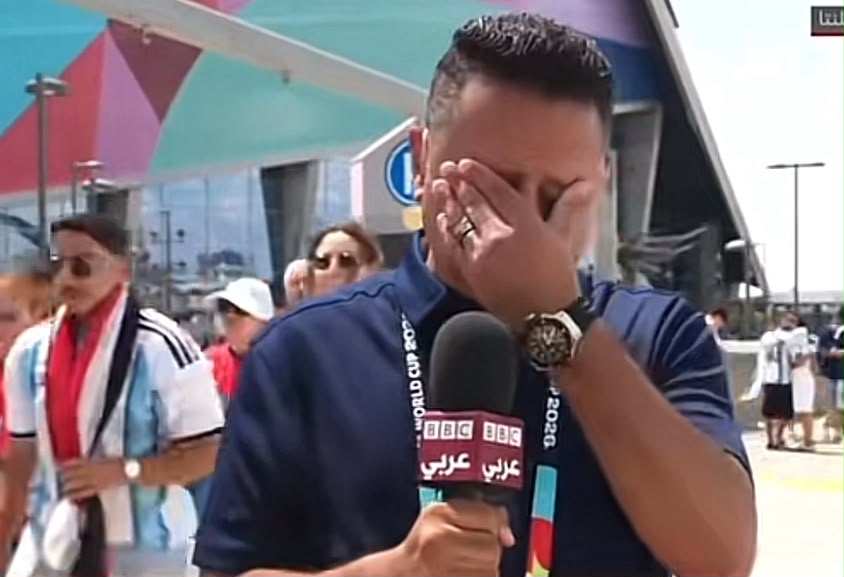 بالفيديو.. بكاء مراسل BBC على الهواء بعد خروج مصر من كأس العالم